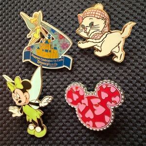 Disney Gold and Silver Character Pin Set
